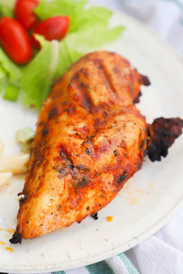 Grilled Brown Sugar Chicken on a white plate