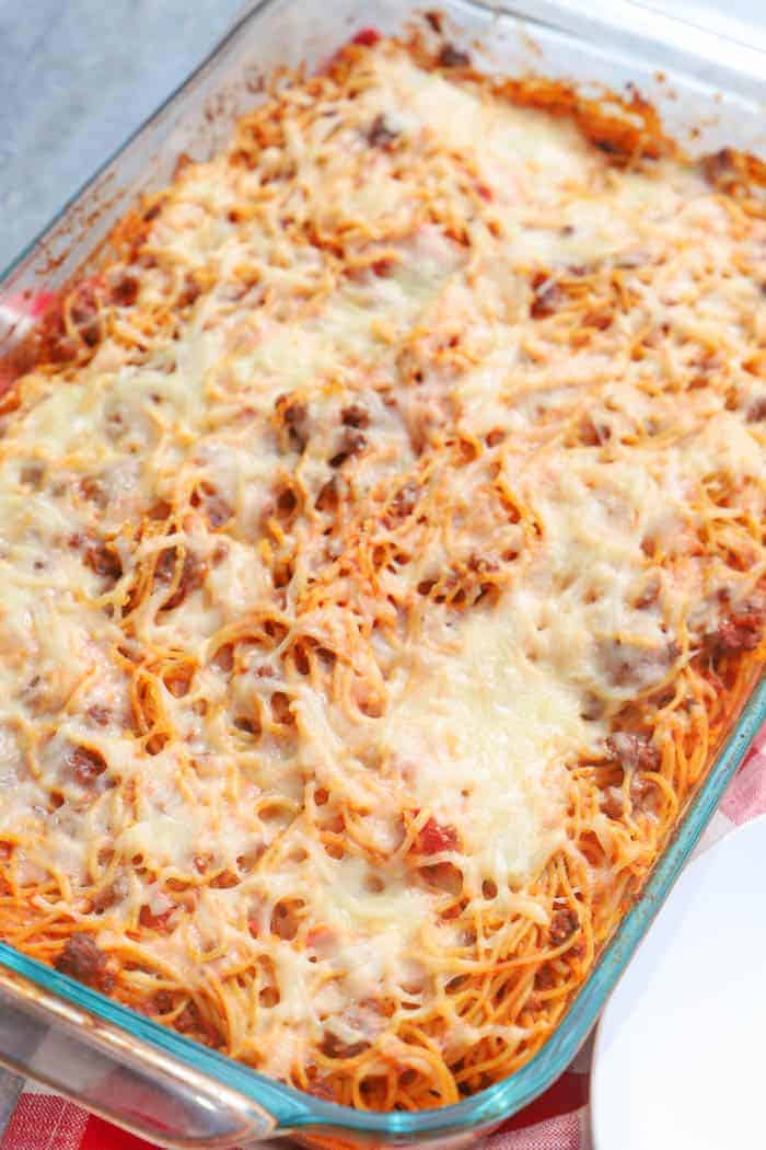 Easy Baked Spaghetti • The Diary of a Real Housewife