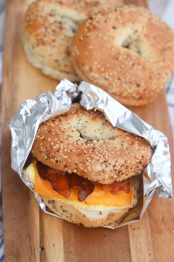 Freezer Bagel Breakfast Sandwiches