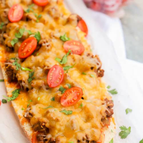 Taco French Bread Pizza • The Diary of a Real Housewife