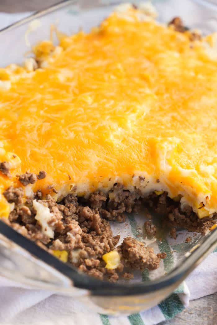 Shepherd's Pie in a casserole dish