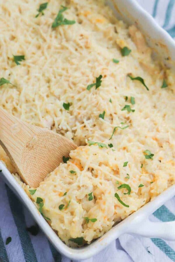 Parmesan Chicken and Rice Casserole dinner