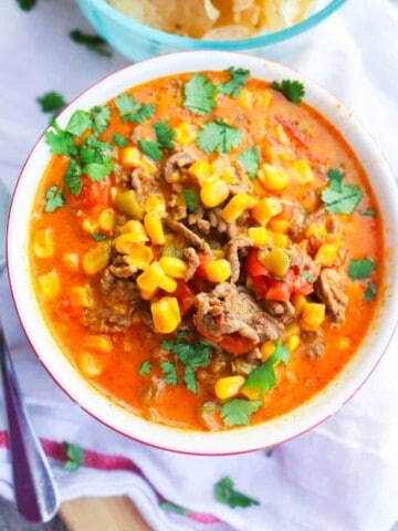 beef nacho soup