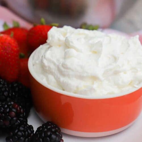 Homemade Whipped Cream in a bowl
