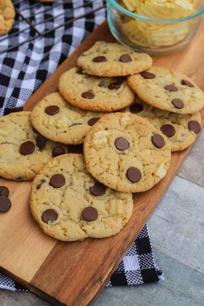 Sweet and Salty Cookies on a cutting board