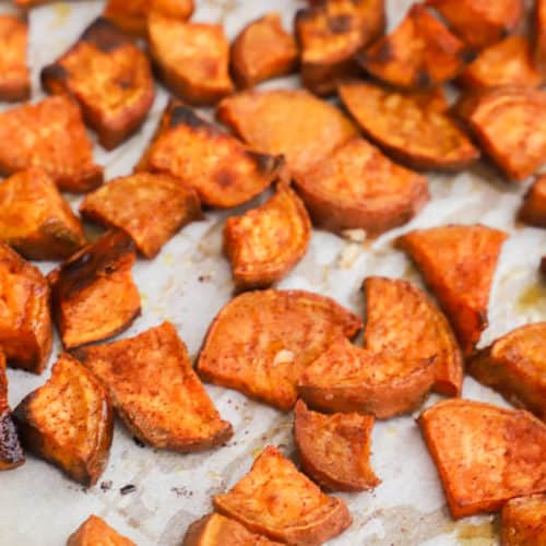 Cinnamon Sugar Roasted Sweet Potatoes