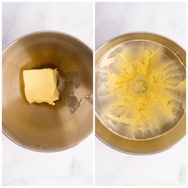 blending and smoothing your butter and sugar