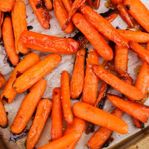 Roasted Maple Carrots after cooking