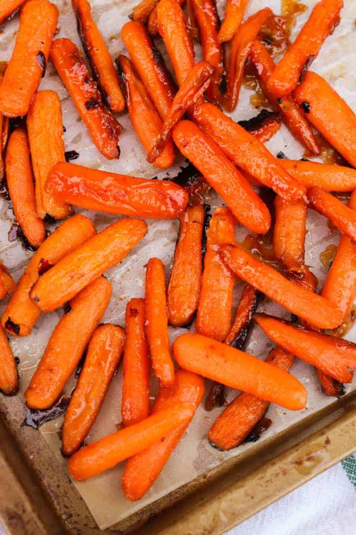 Roasted Maple Carrots after cooking