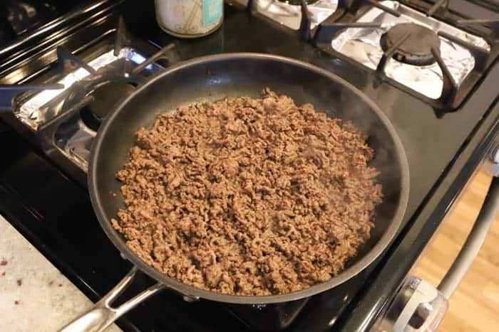 ground beef cooking