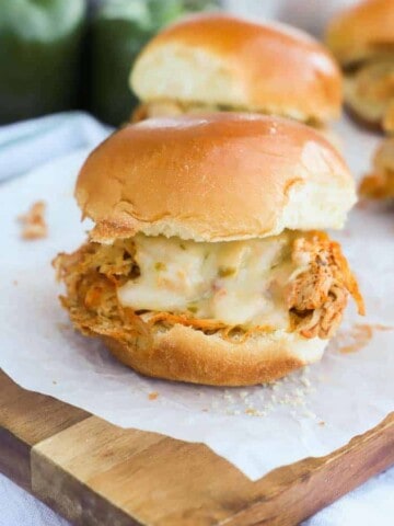 sliders on a wooden board