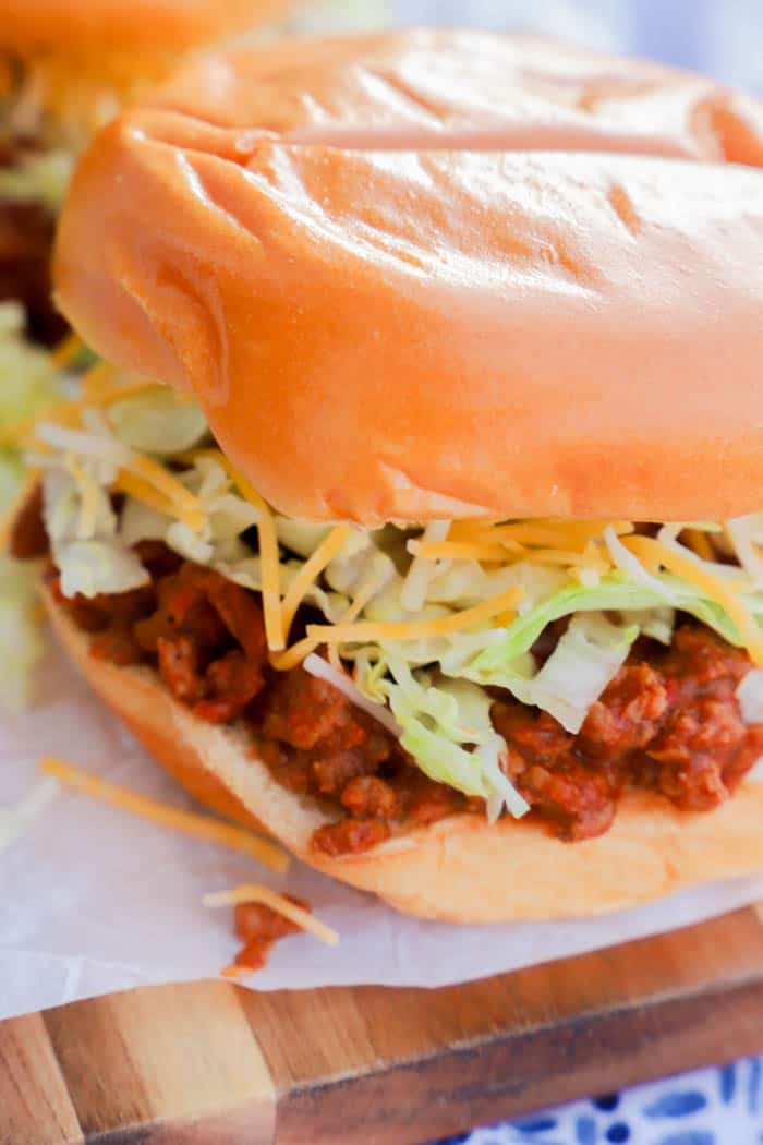 close up picture of Taco Sloppy Joes