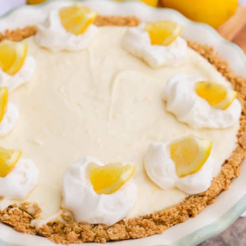 Lemon Pie Recipe in a pie pan