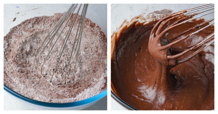 mixing chocolate