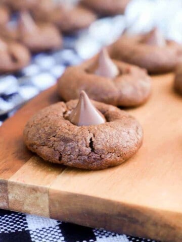 chocolate cookie with chocolate kiss
