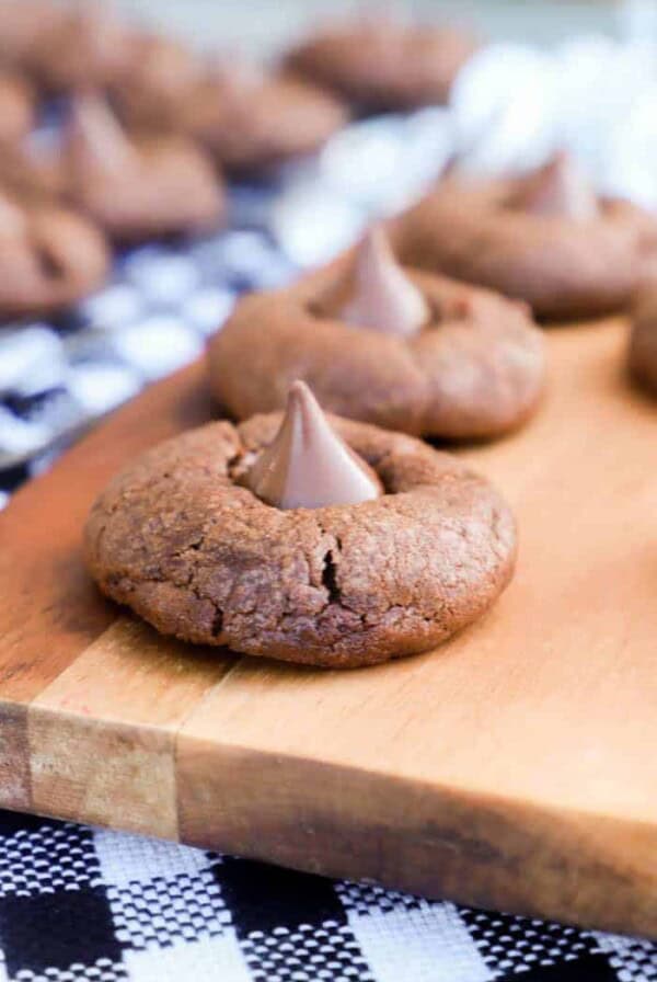 chocolate cookie with chocolate kiss