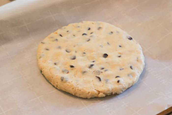 forming Chocolate Chip Scones