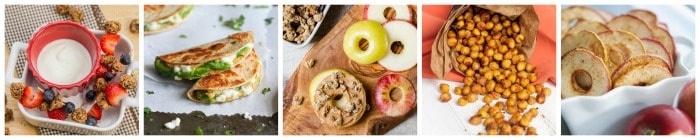 Healthy Kid's Snack Recipe Ideas collage 2