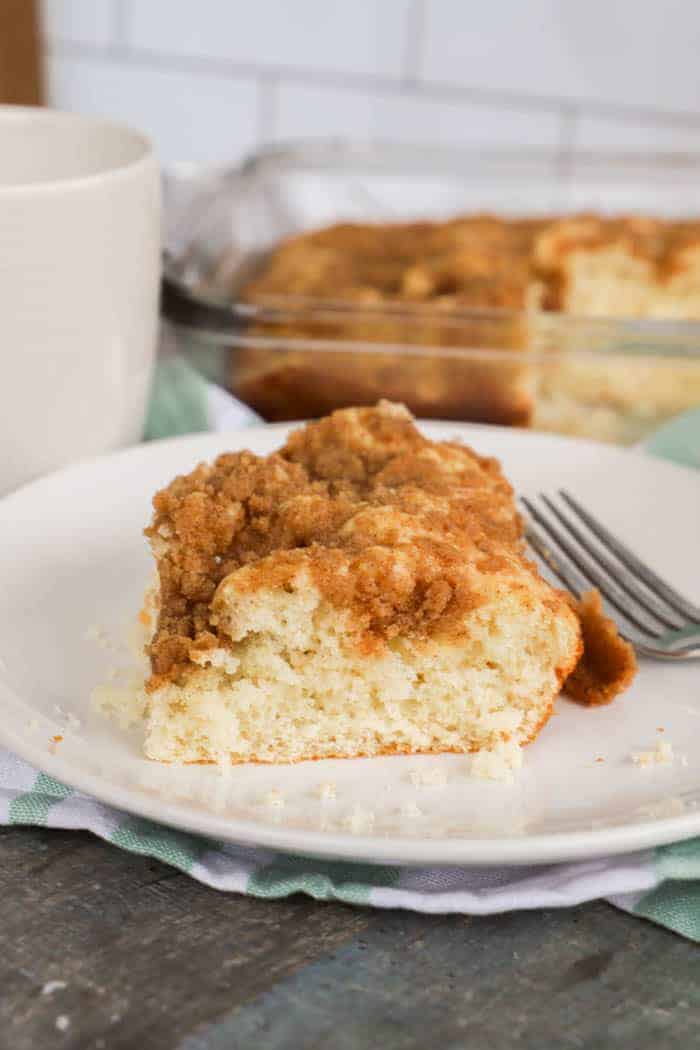 Coffee Cake on a white place