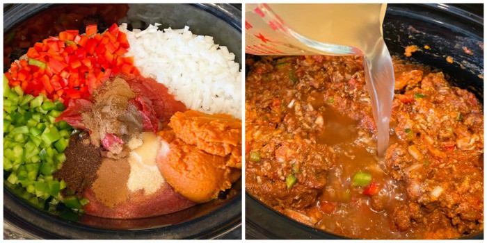 all ingredients in the slow cooker before cooking