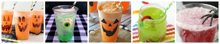 Fun Kid Friendly Halloween Drinks collage 4