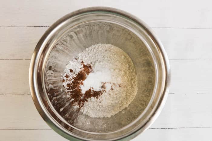 flour in a metal bowl