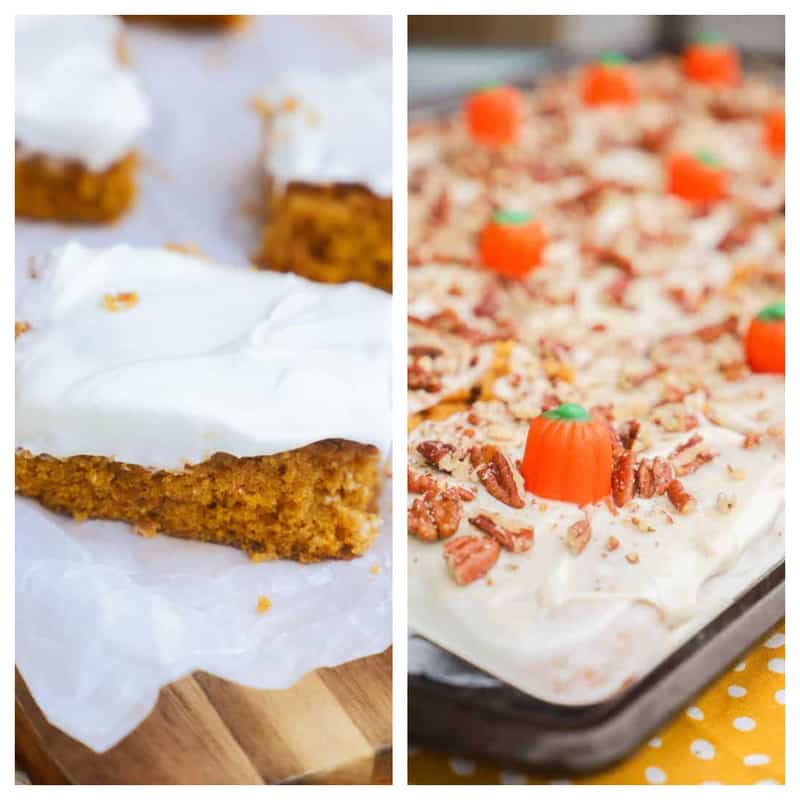 pumpkin bars and cake