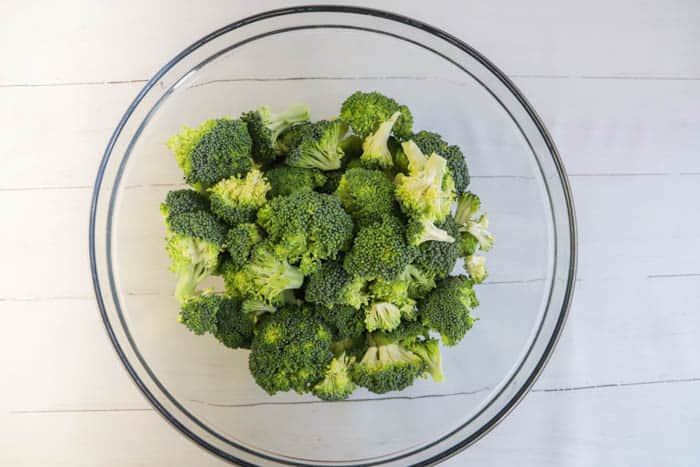 A plate of food with broccoli