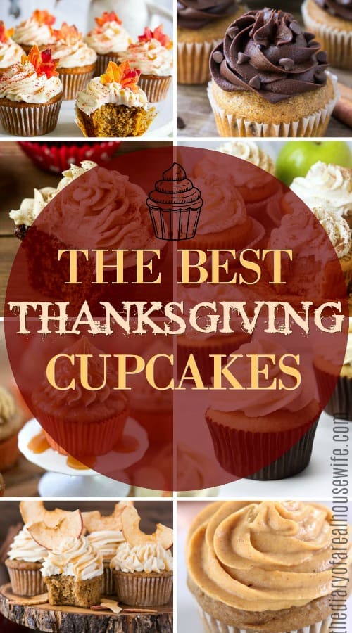 THANKSGIVING CUPCAKES collage with title