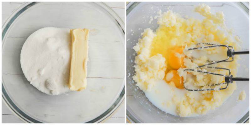 process picture mixing butter and sugar