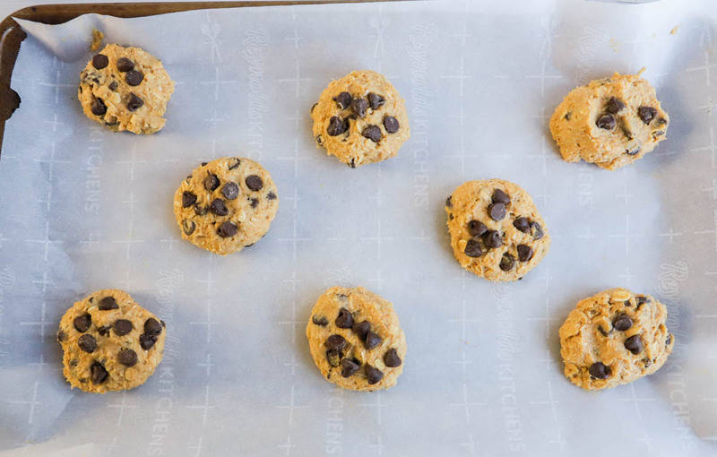 rolling cooking and placing on a baking sheet