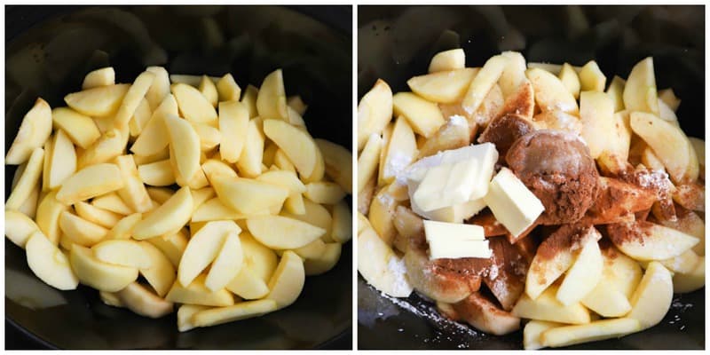 apples in the slow cooker with other ingredients 