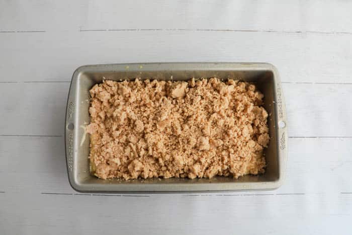 bread with topping before baking