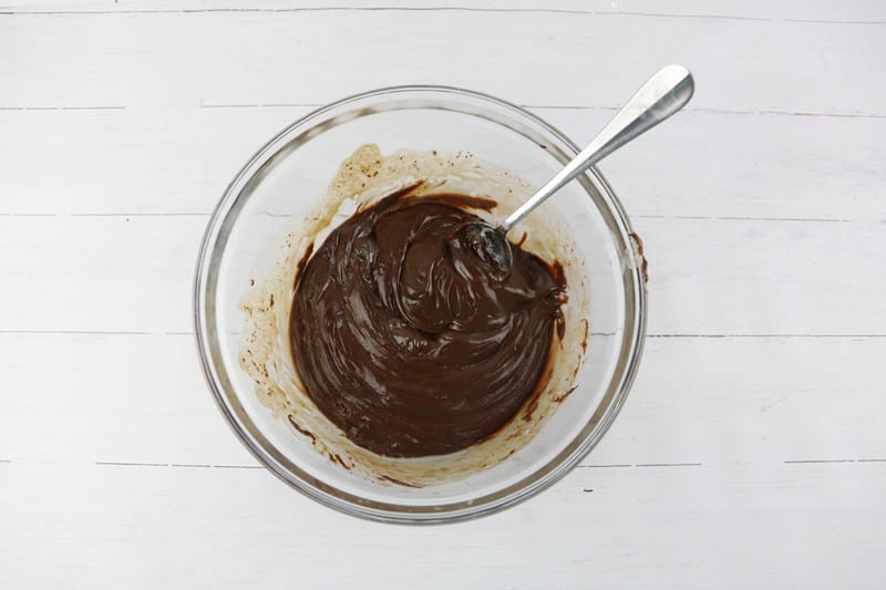 melted chocolate in a bowl