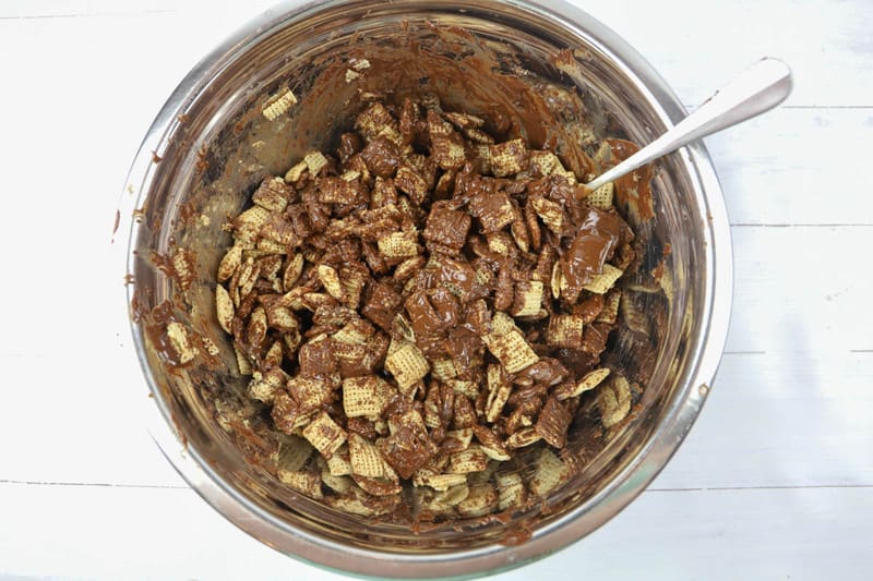 cereal coated in melted chocolate