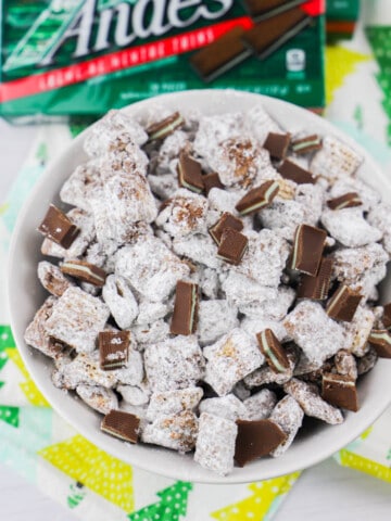 muddy buddies in a white bowl