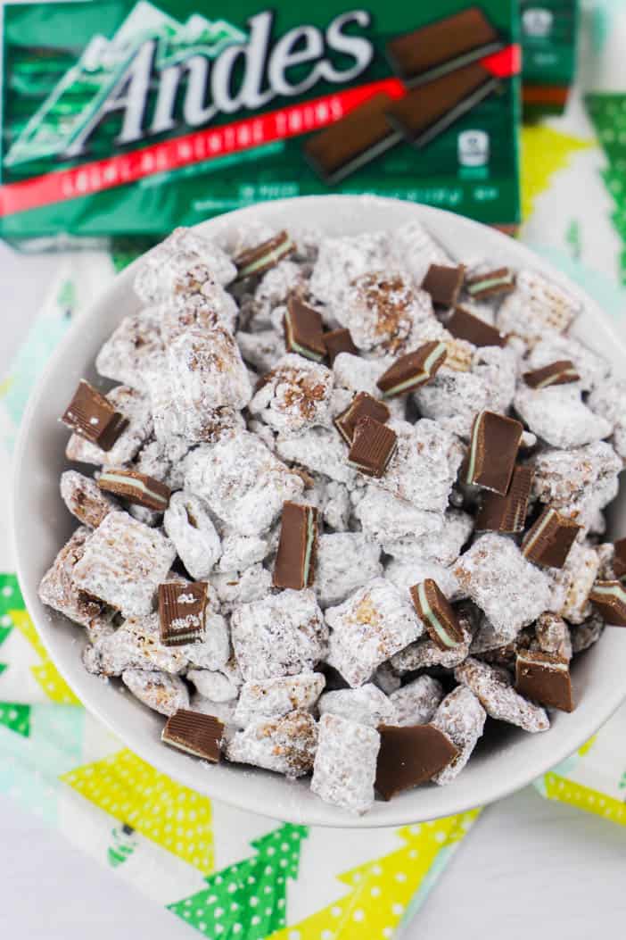 muddy buddies in a white bowl