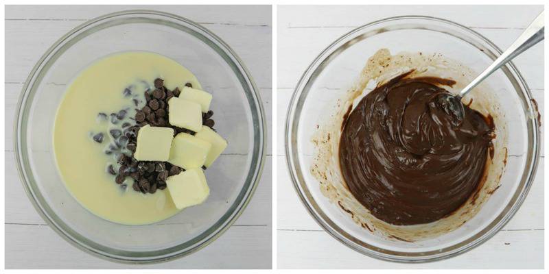 melting ingredients in a clear bowl