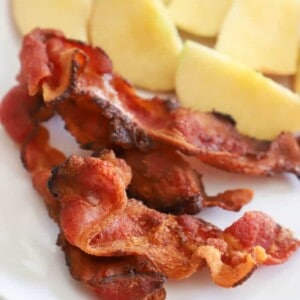 bacon cooked on a plate