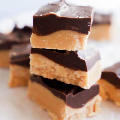 fudge stacked on top of each other