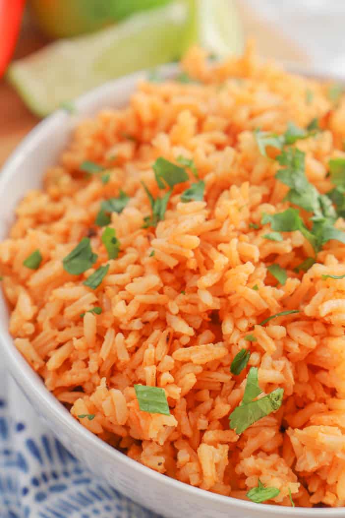 close up image of Mexican Rice