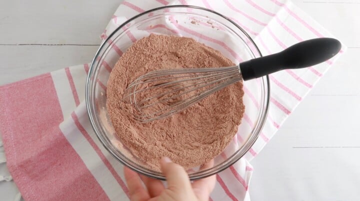 dry ingredients in a clear bowl