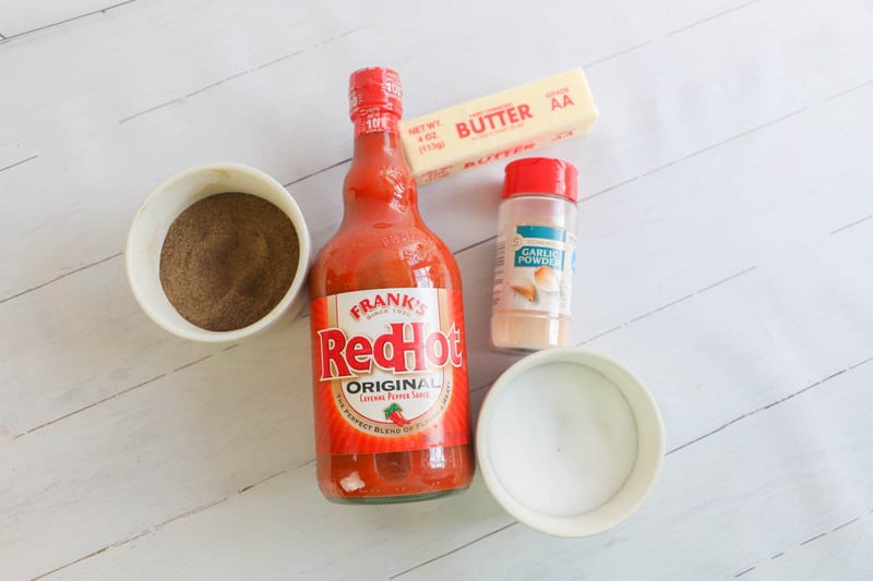 ingredients for homemade buffalo sauce