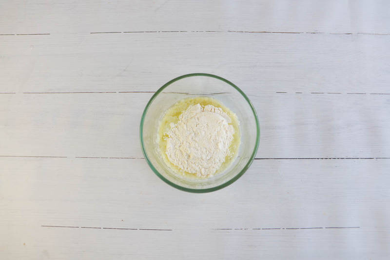 mixing flour and butter