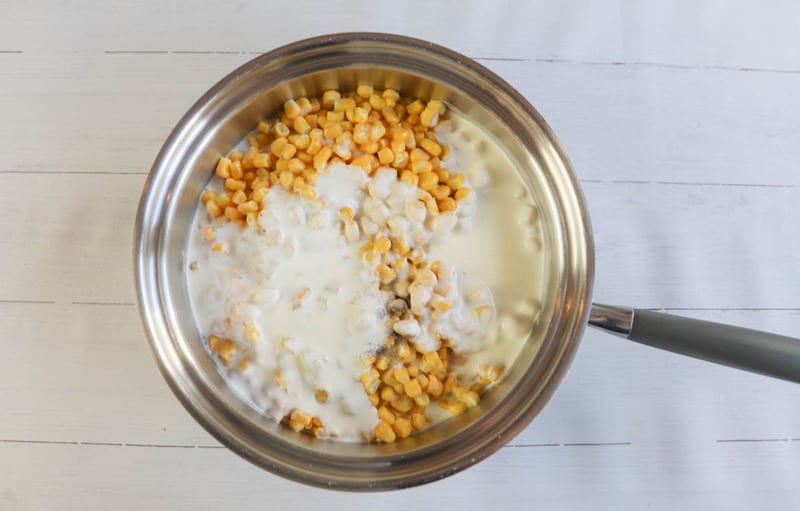 adding ingredients to a pan