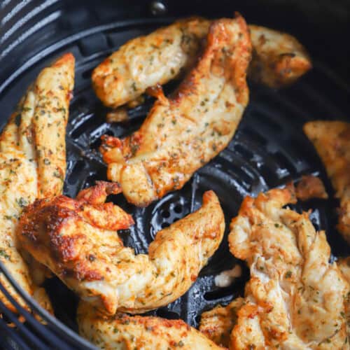 Air Fryer Chicken Tenderloins in the air fryer