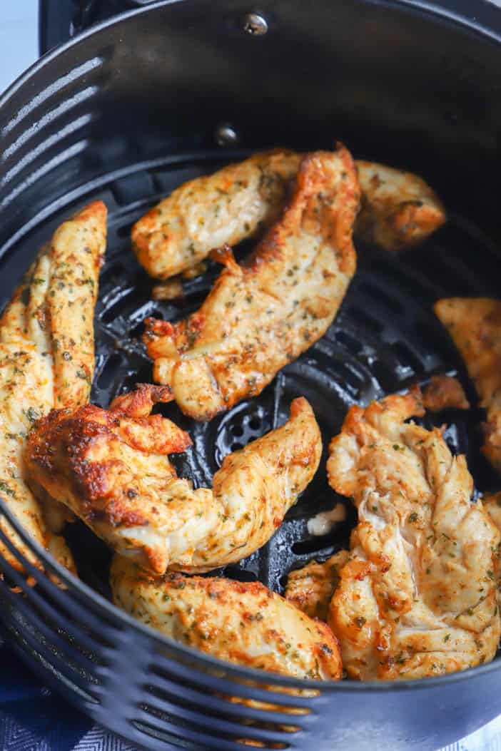 Air Fryer Chicken Tenderloins in the air fryer