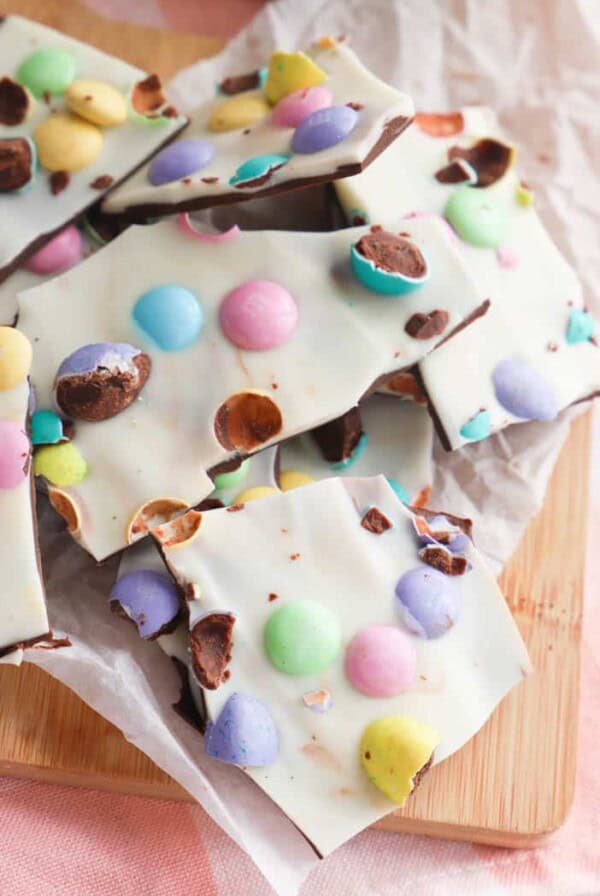 Easter Bark piled on top of each other