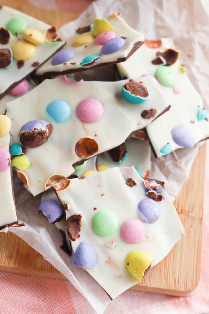 Easter Bark piled on top of each other