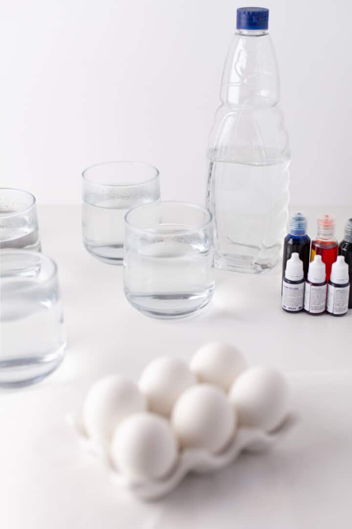 ingredients on a white table